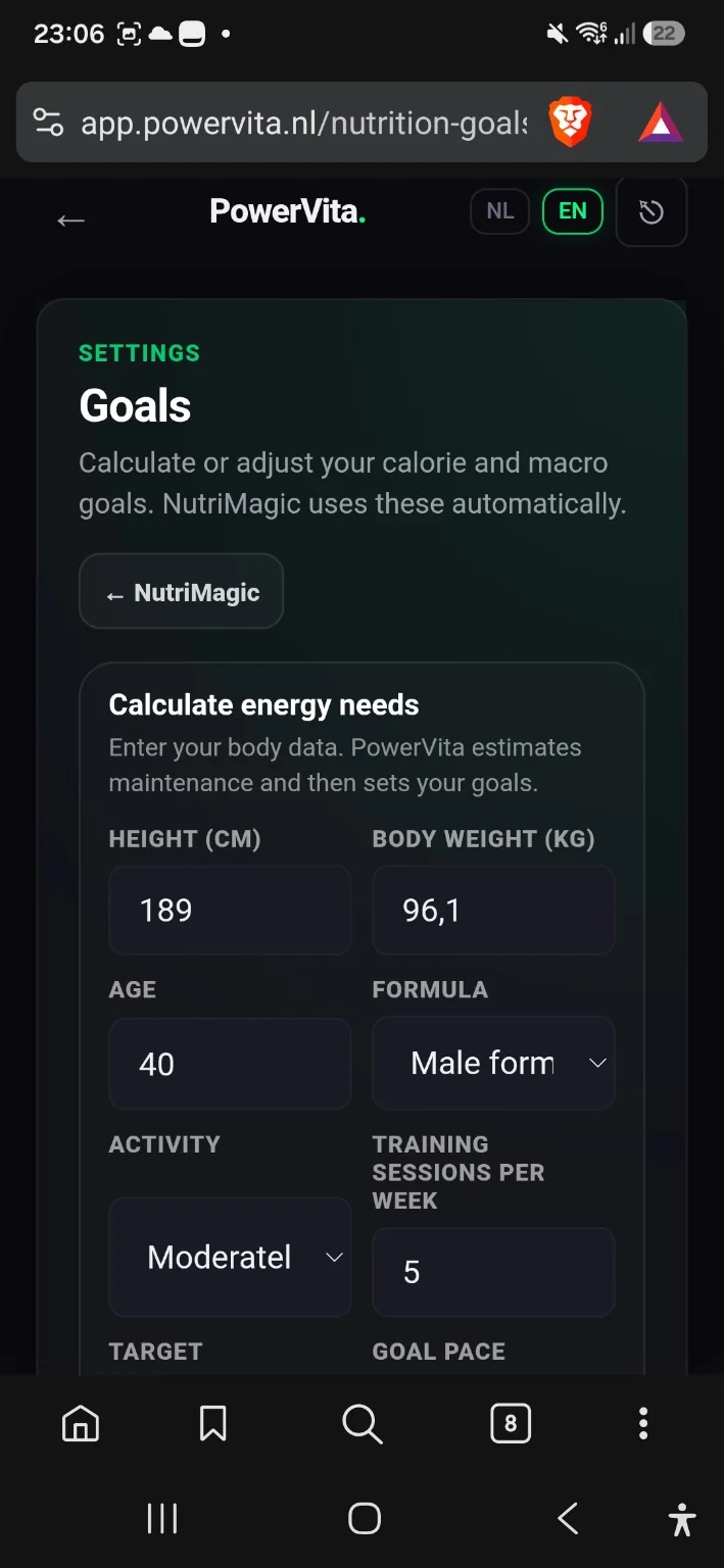 NutriMagic goals