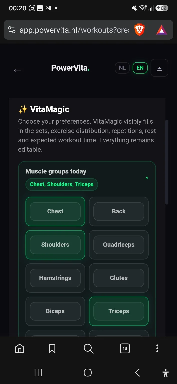 VitaMagic settings